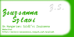 zsuzsanna szlavi business card